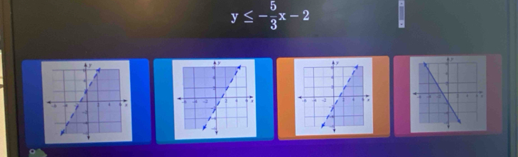 y≤ - 5/3 x-2