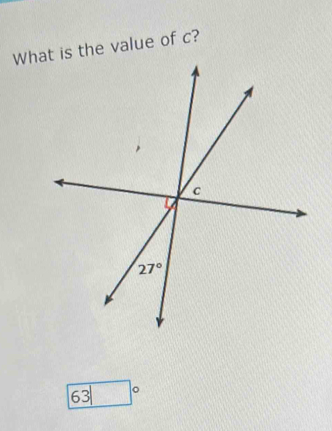 Whis the value of c?
63□°