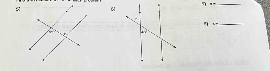 x= _
5)
6)
6) x= _