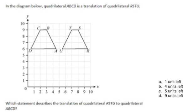 Solved: In the diagram below, quadrilateral ABCD is a translation of ...