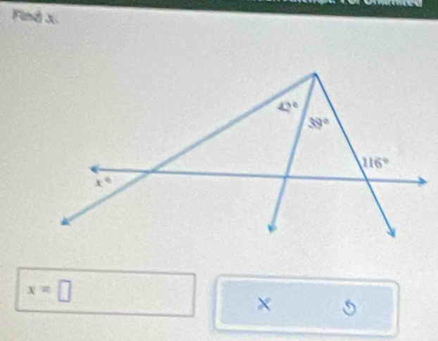 Find x.
x=□
×