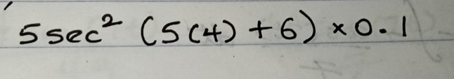 5sec^2(5(4)+6)* 0.1