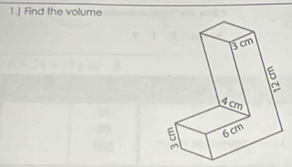 1.) Find the volume