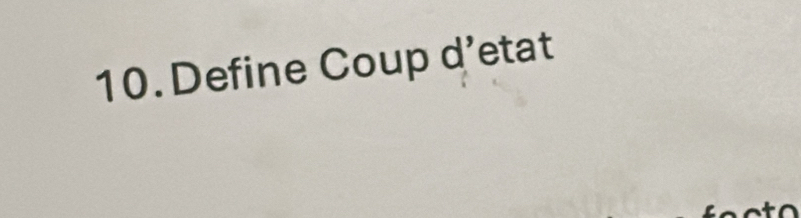 Define Coup d'etat