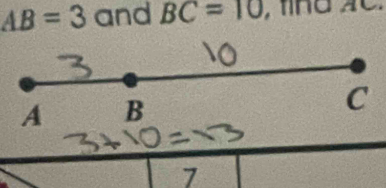 AB=3 and BC=10 , find aC.