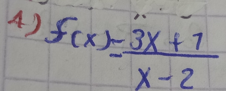 f(x)= (3x+7)/x-2 