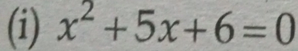 x^2+5x+6=0