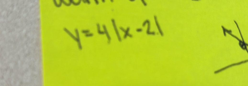 y=4|x-2|