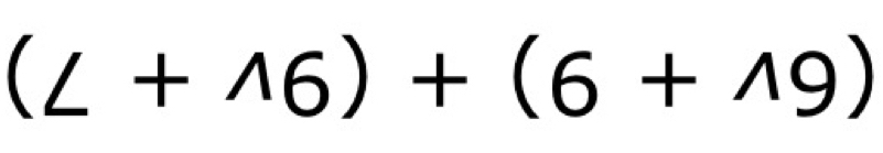 (∠ +wedge 6)+(6+wedge 9)