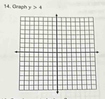 Graph y>4