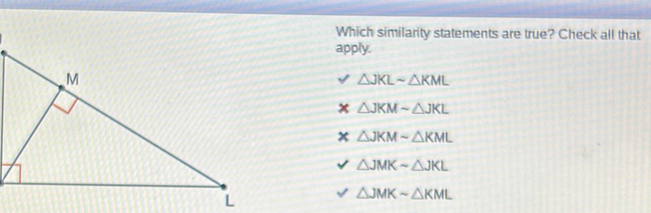 Solved: Which similarity statements are true? Check all that apply ...