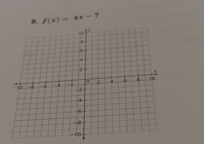 f(x)=4x-7