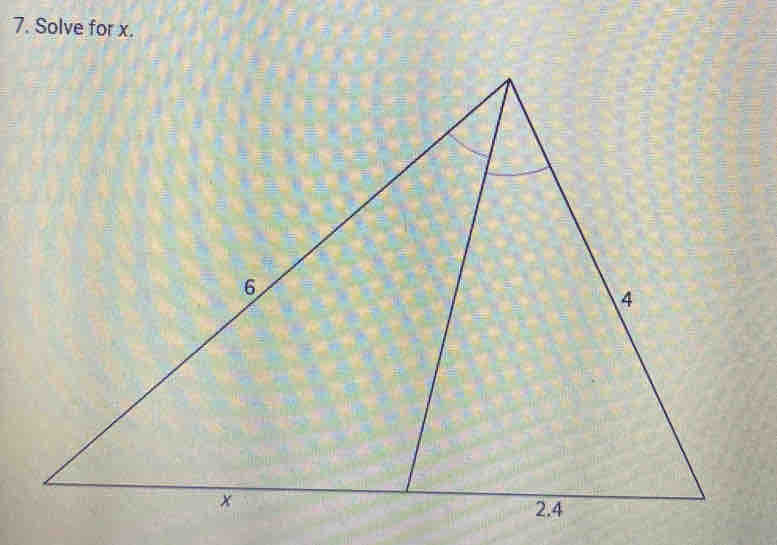 Solve for x.