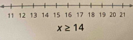 x≥ 14