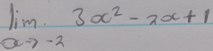 limlimits _xto -23x^2-2x+1