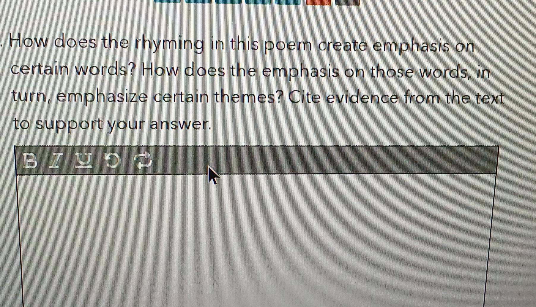 Solved: How does the rhyming in this poem create emphasis on certain ...