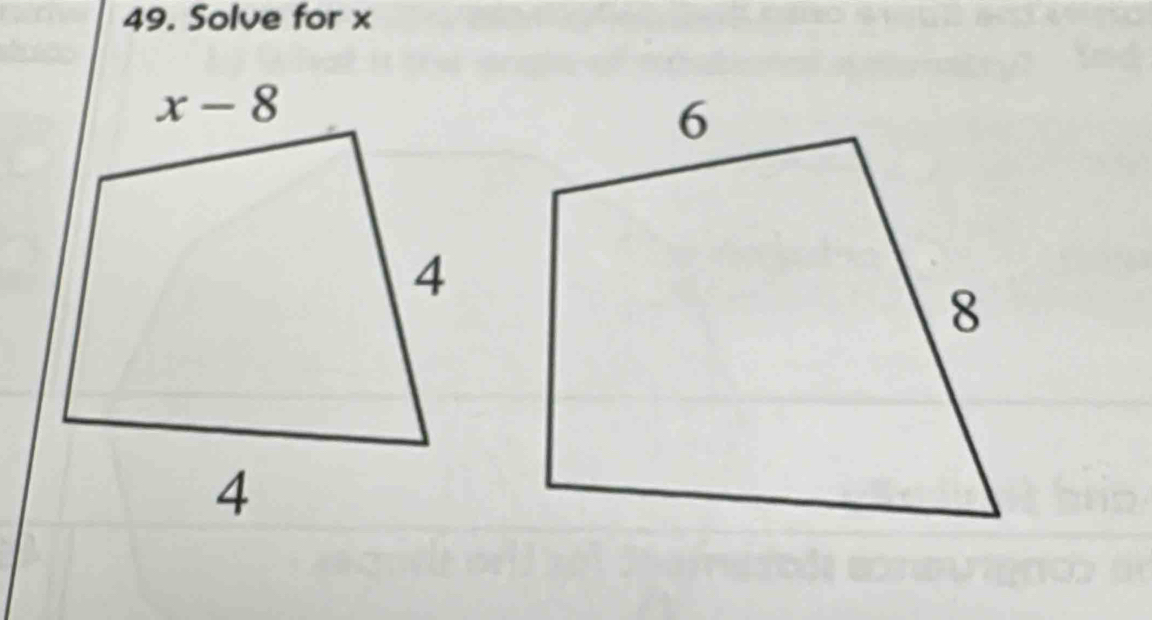 Solve for x