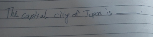 The capital city of Jopan is_