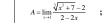 A=limlimits _xto 1 (sqrt[3](x^2+7)-2)/2-2x 
x_ □ /□  
□