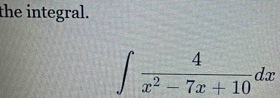 the integral.