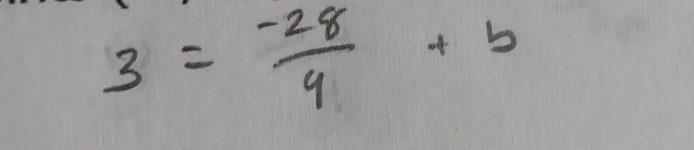 3= (-28)/4 +b