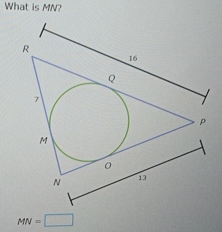 What is MN?
MN=□