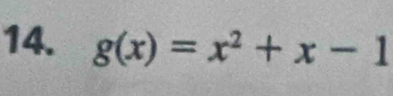 g(x)=x^2+x-1