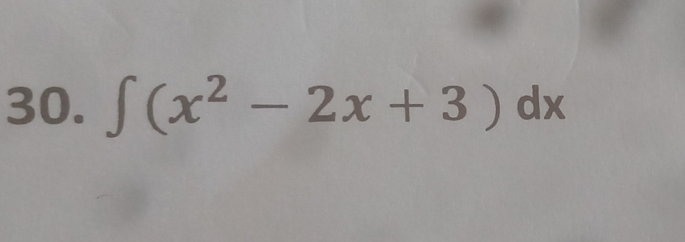 ∈t (x^2-2x+3)dx