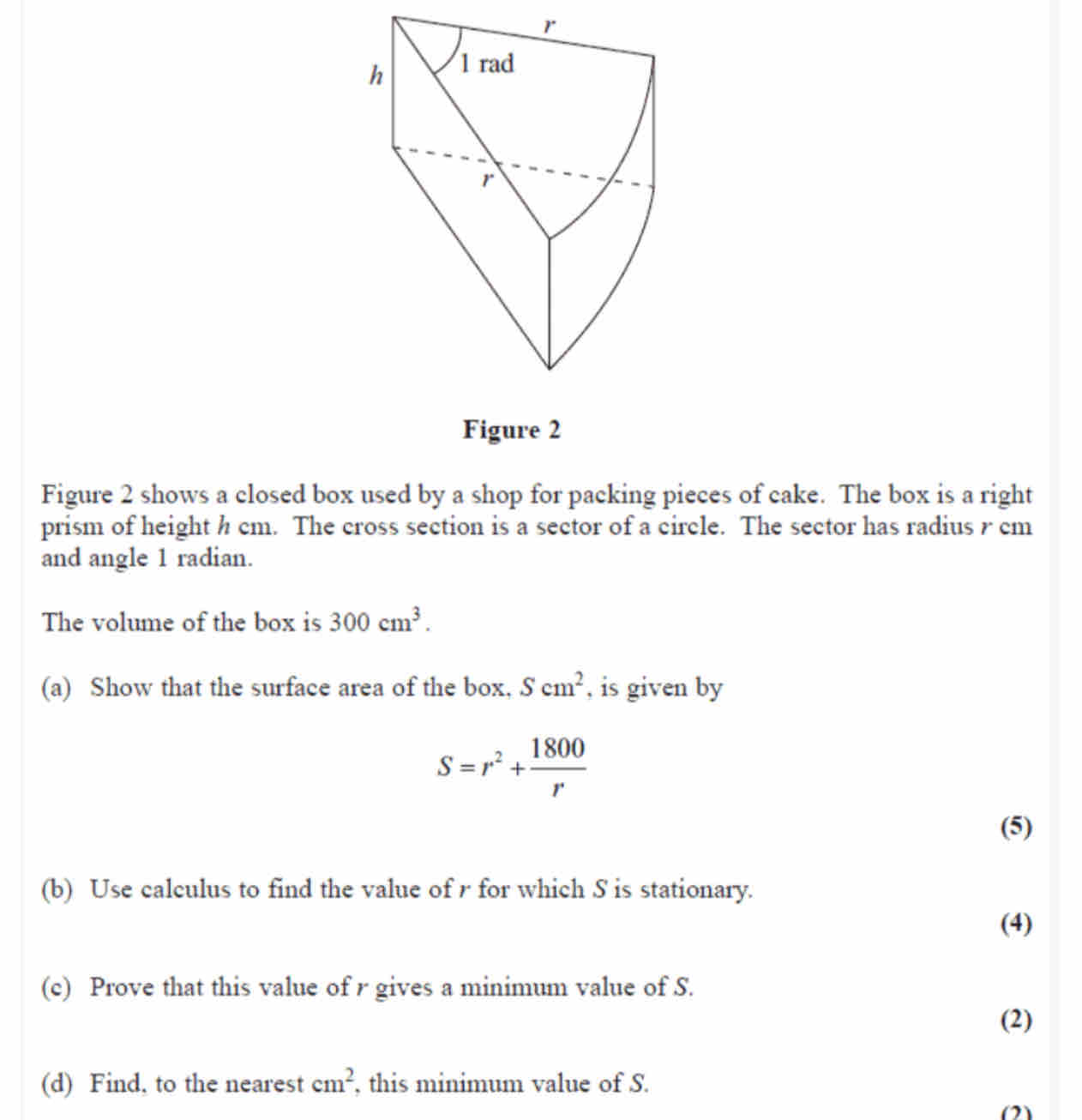 Solved: Figure 2 Figure 2 shows a closed box used by a shop for packing ...