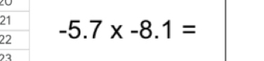 2 
2 -5.7* -8.1=
2