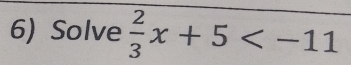 Solve  2/3 x+5