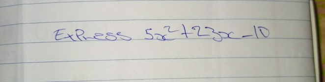 ExPress 5x^2+23x-10