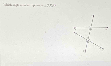 Which angle number represents ∠ UXR 1