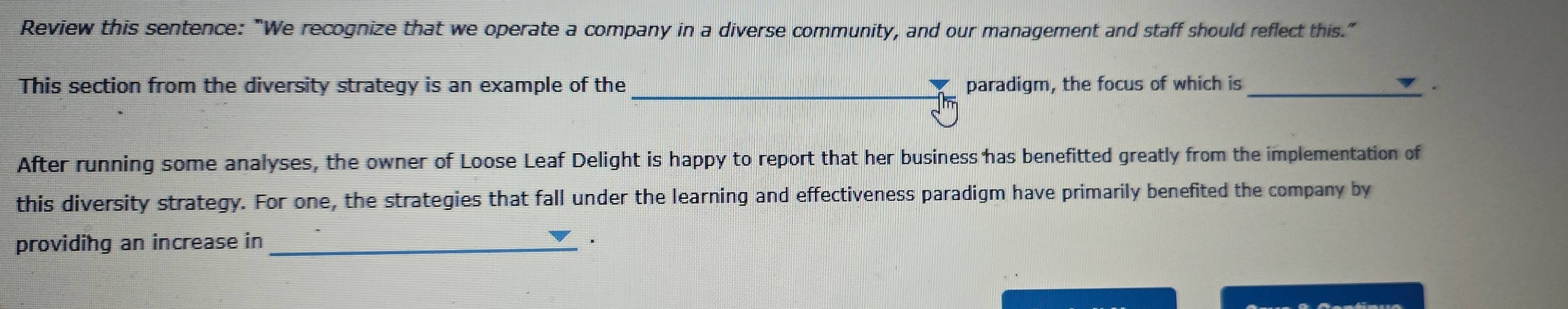 Solved: Review this sentence: “We recognize that we operate a company ...
