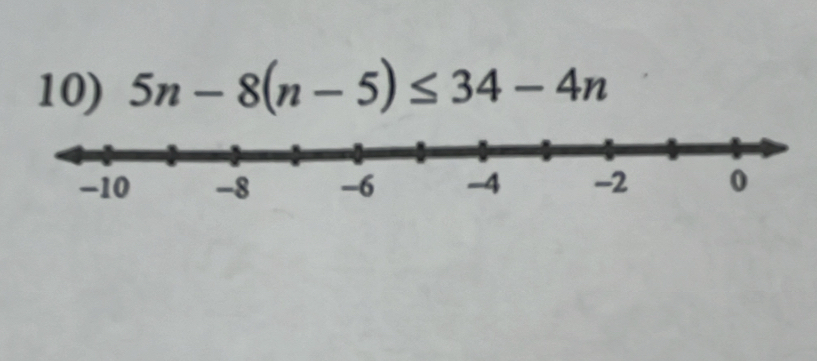 5n-8(n-5)≤ 34-4n
