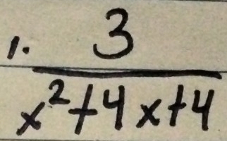  (.3)/x^2+4x+4 