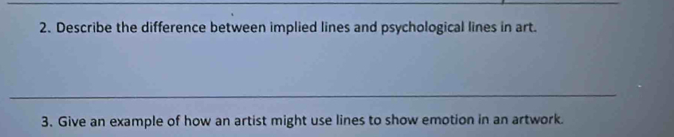 Solved: Describe the difference between implied lines and psychological ...