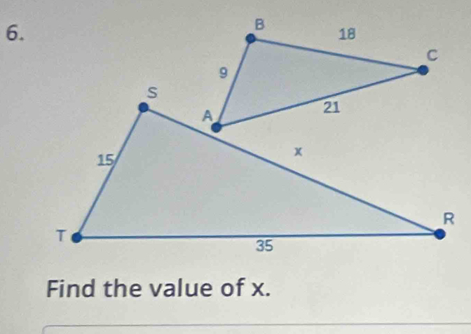 Find the value of x.