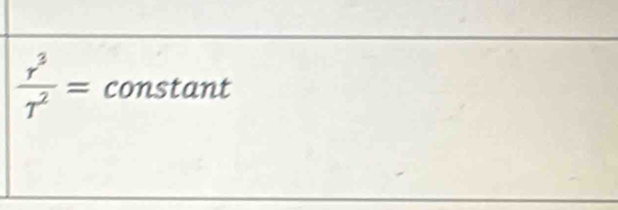  r^3/T^2 = constant