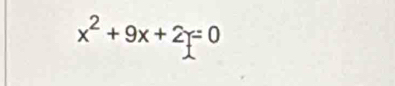 x^2+9x+2y=0