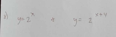 y=2^x5 y=2^(x+4)