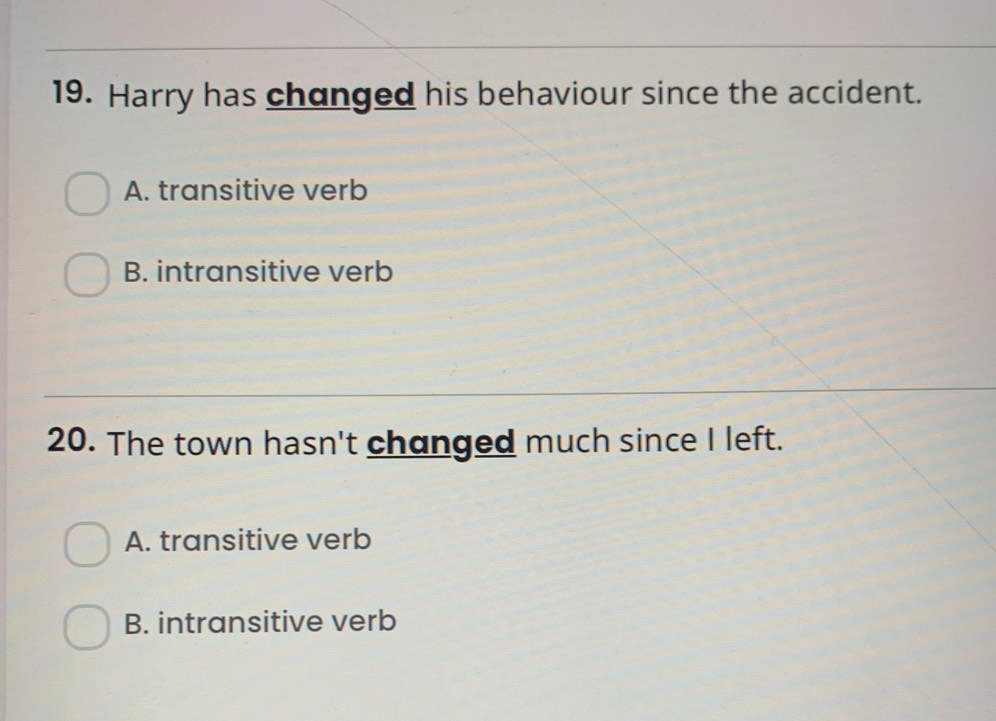 Giải quyết:Harry has changed his behaviour since the accident. A ...