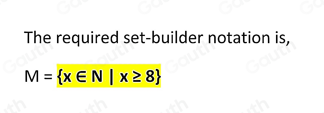 Solved: Use the variable x to write the set in set-builder notation ...