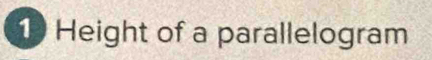 Height of a parallelogram