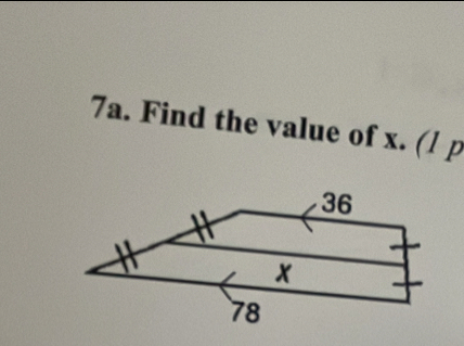 Find the value of x. (1 p