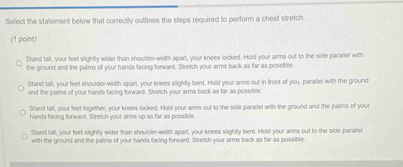 Solved: Select the statement below that correctly outlines the steps ...