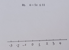 6-5x≤ 11