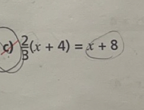  2/B (x+4)=x+8