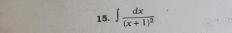 ∈t frac dx(x+1)^2