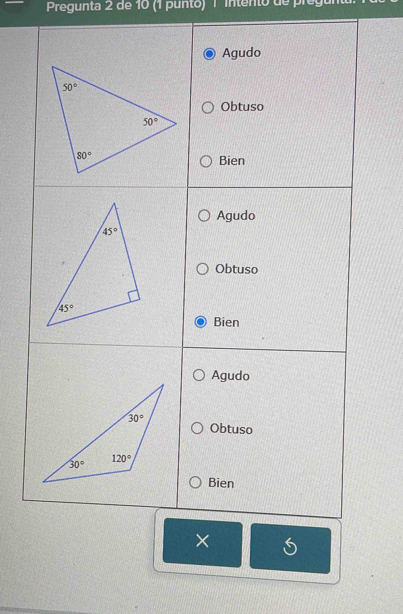 Pregunta 2 de 10 (1 punto) T intento de pregl